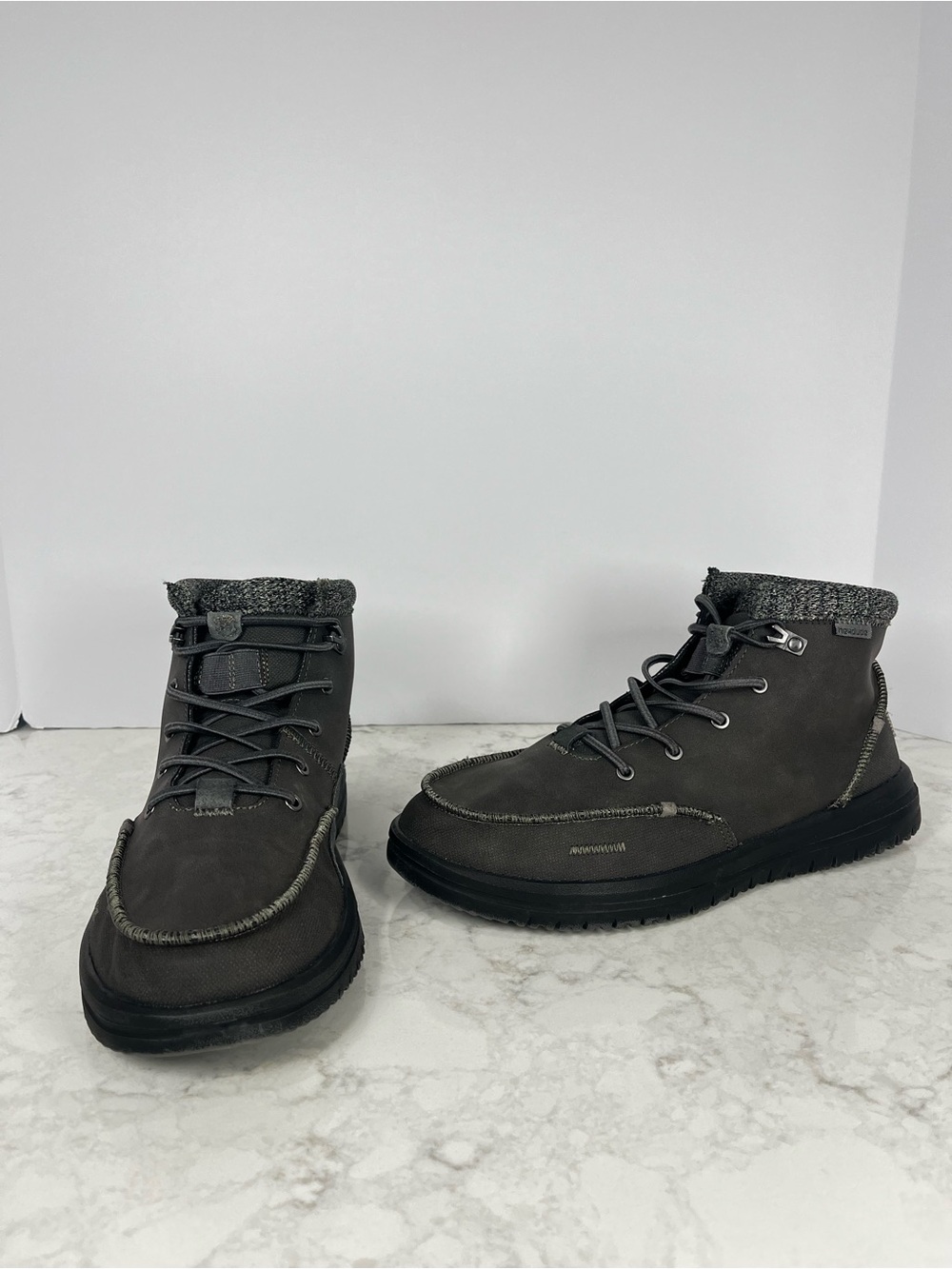 Hey Dude Bradley GraniteGray Lace-Up Casual Ankle Boots